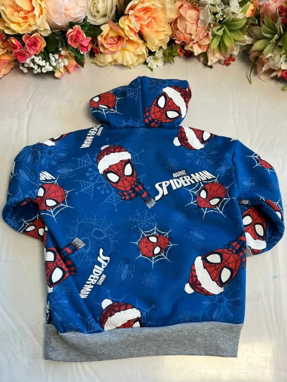 Marvel Spider-Man Christmas Hoodie Jogger Set Blue Gray Holiday Pajamas 3T